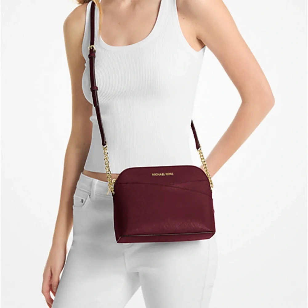 MICHAEL KORS
Jet Set Travel Medium Dome Crossbody Bag
Oxblood 
NWT - Picture 3 of 16